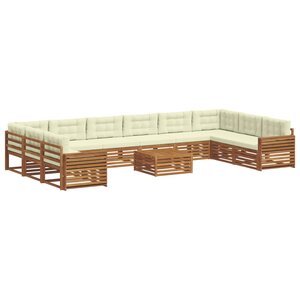 vidaXL Ensembles de canapés 11 pc Naturel et Crème