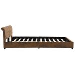 vidaXL Cadre de lit sans matelas marron similicuir daim 180x200 cm