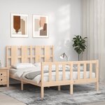 vidaXL Cadre de lit sans matelas bois de pin massif