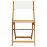 vidaXL Chaises de jardin pliantes lot de 6 tissu et bois massif