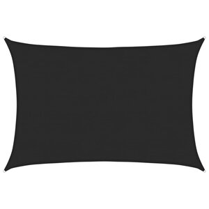 vidaXL Voile d'ombrage 160 g/m² Noir 5x6 m PEHD