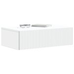 vidaXL Table d'appoint murale Blanc 59 x 34 5 x 17 cm
