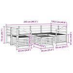 vidaXL Ensemble de canapés d'extérieur 7 Pièces Naturel