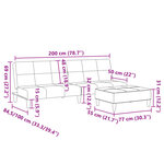 vidaXL Canapé-lit à 2 places avec repose-pied patchwork tissu