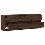 vidaXL Meuble TV avec LED chêne marron 140x34x50 cm bois d'ingénierie