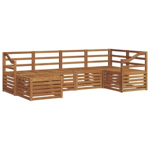 vidaXL Ensemble de canapés d'extérieur 6 pc Naturel Polyester