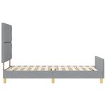 Lit vidaXL Gris clair 90x200 cm Tissu
