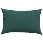 vidaXL Coussins de canapé 2 Pièces Vert foncé 60 x 40 cm tissu
