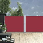 vidaXL Auvent latéral rétractable de patio 170x1200 cm Rouge