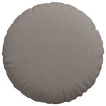 vidaXL Coussins de siège 2 Pièces Taupe Ø60 x 21 cm tissu