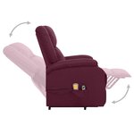 Vidaxl fauteuil de massage violet tissu