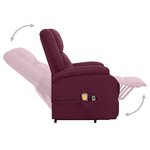 vidaXL Fauteuil de massage Violet Tissu