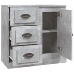 vidaXL Buffet gris béton 70x35 5x67 5 cm bois d'ingénierie
