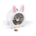 Tirelire Lapin Blanc Janod - Tirelire en Bois pour Enfants