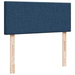 vidaXL Sommier à lattes de lit avec matelas Bleu 120x200 cm Tissu