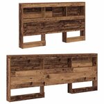 vidaXL Tête de lit de rangement Bois Ancien 140 cm Bois d'ingénierie