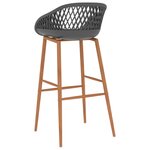 vidaXL Chaises de bar lot de 4 gris