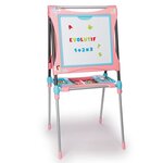 Smoby double chevalet réglable pour enfants rose 410203