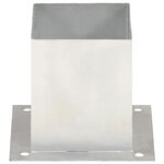 vidaXL Ancres de poteau 4 Pièces Métal galvanisé 121 mm