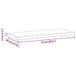 vidaXL Étagères murales 2 Pièces 75x30x3 cm argenté acier inoxydable