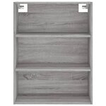 vidaXL Buffet haut Sonoma gris 69 5x34x180 cm Bois d'ingénierie