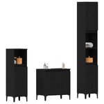 vidaXL Ensemble de mobilier de salle de bain 3 Pièces Chêne noir