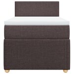 vidaXL Sommier à lattes de lit avec matelas Marron foncé 100x200 cm