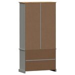 vidaXL Bibliothèque VIGO gris 85x35x170 cm bois massif de pin