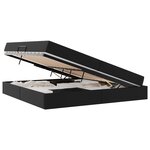 vidaXL Lit avec rangement et matelas avec matelas Noir 200 x 200 cm