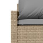 vidaXL Salon de jardin avec coussins 4 Pièces beige résine tressée