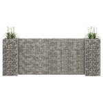 vidaXL Jardinière à gabion en H Fil d'acier 260x40x100 cm