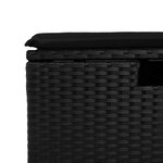 vidaXL Salon de jardin 5 Pièces avec coussins noir résine tressée