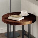 vidaXL Plateau de table Marron clair Ø 50 x 4 cm Chêne massif