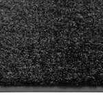 vidaXL Paillasson lavable Noir 90x120 cm