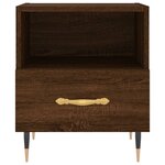 vidaXL Tables de chevet 2 Pièces chêne marron 40x35x47 5 cm