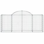 vidaXL Paniers à gabions arqués 4 Pièces 200x50x80/100 cm Fer galvanisé