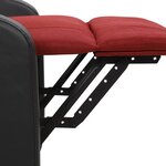 vidaXL Fauteuil de massage Rouge bordeaux Tissu