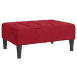 vidaXL Repose-pied Rouge bordeaux 78x56x32 cm Velours