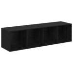 vidaXL Meuble TV 4 Pièces Noir 37 x 37 x 142.5 cm Bois d'ingénierie