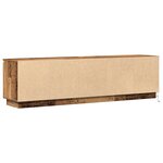 vidaXL Meuble TV avec LED Bois Vieilli 180x38x49 cm Bois d'ingénierie