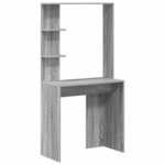vidaXL Bureau avec rangement 2 Pièces Sonoma gris 78.5 x 37 x 154.5 cm