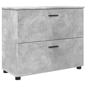 vidaXL Cabinet de salle de bain Gris béton 76 5 x 35 x 64 cm