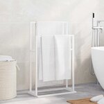 vidaXL Porte-serviettes sur pied Blanc 48x24x78 5 cm Fer