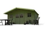 Abri jardin bois "Zürich" - 19.71 m² - 5.08 x 3.88 x 2.53 m - 28 mm