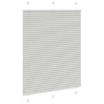 vidaXL Store plissé gris clair 110x150cm largeur du tissu 109 4cm