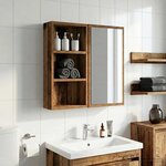 vidaXL Armoire murale de salle de bain Bois ancien 30 x 10 x 50 cm