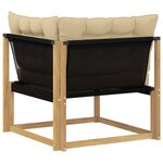 vidaXL Canapé d'angle extérieur Bois d'acacia massif et Textilène