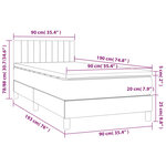 vidaXL Sommier à lattes de lit avec matelas Taupe 90x190 cm Tissu