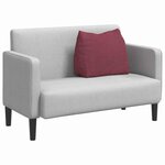 vidaXL Coussin de Dos Bordeaux 60 x 20 x 50 cm tissu