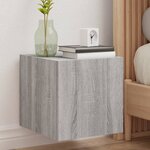 vidaXL Meubles TV muraux et lumières LED 2Pièces sonoma gris 30 5x35x30cm